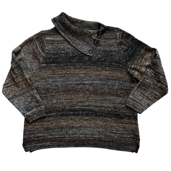 CJ Banks Sweaters - CJ Banks Neutral Multicolor Cowl Neck Sweater size 1x